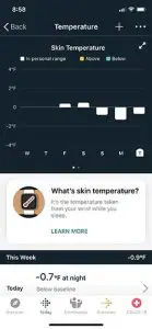 FIG 41 Track your skin temperature changes