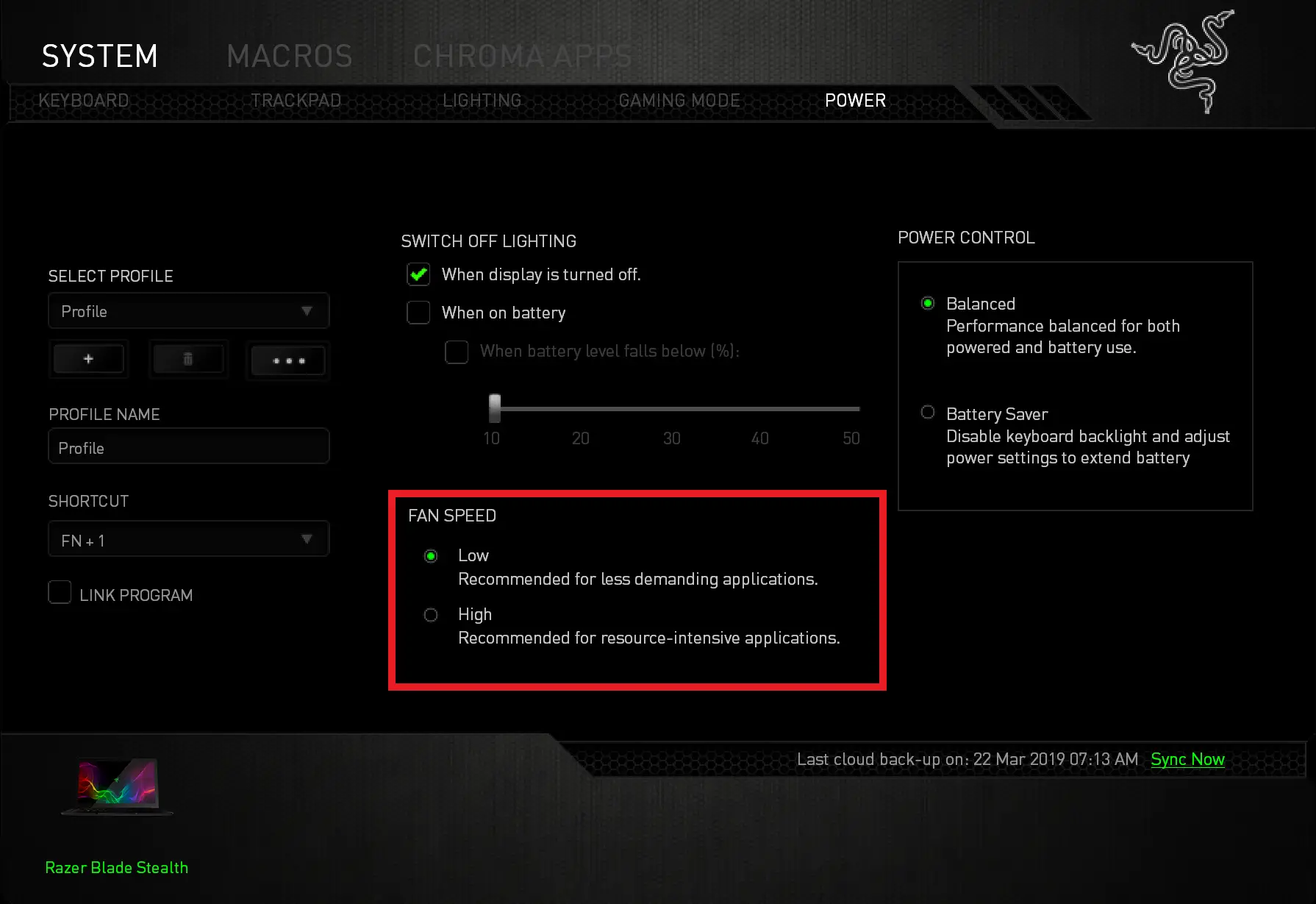 adjust the fan speed