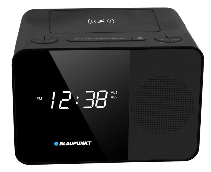 BLAUPUNKT BAC28WC FM Alarm Clock Radio with Wireless Charging-