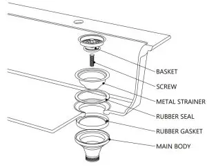 Kraus Ripiano Series KGTW1-33 Top Mount Kitchen Sinks - Install Drain