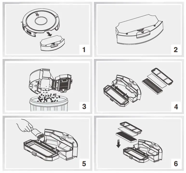 Vacuuming & Mopping Robot ZACO A9s - Cleaning Dustbin