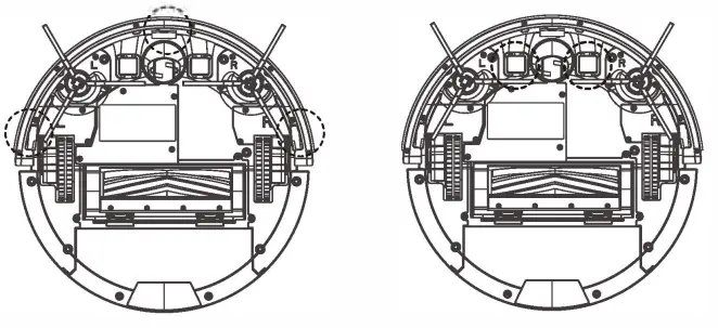 Vacuuming & Mopping Robot ZACO A9s - Cleaning Sensors
