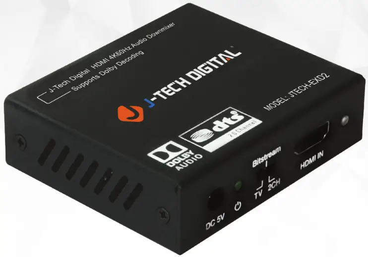 J TECH DIGITAL JTD 643 HDMI 2.0 Audio Extractor with Downmix - Cover