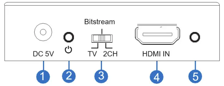 J TECH DIGITAL JTD 643 HDMI 2.0 Audio Extractor with Downmix - Front Panel