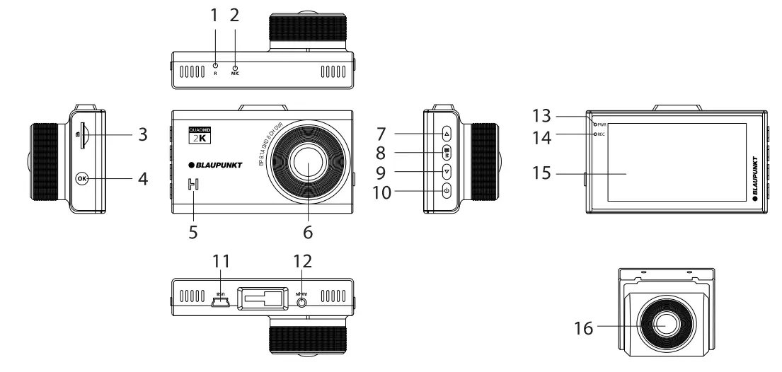 BLAUPUNKT BP 81A 12V 24V Digital Video Recorder 2 Channel - Structure