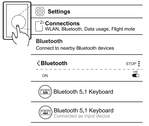 SeenDa ISJ DJC03 7 Color Backlit Wireless Keyboard - samsung 4