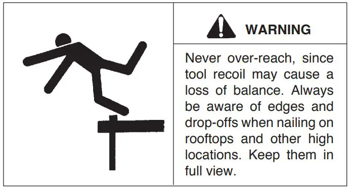 Paslode CFN325XP Cordless Framing Nailer User Manual - ALWAYS MAINTAIN SECURE