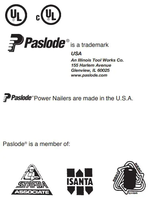 Paslode CFN325XP Cordless Framing Nailer User Manual - Certified icon