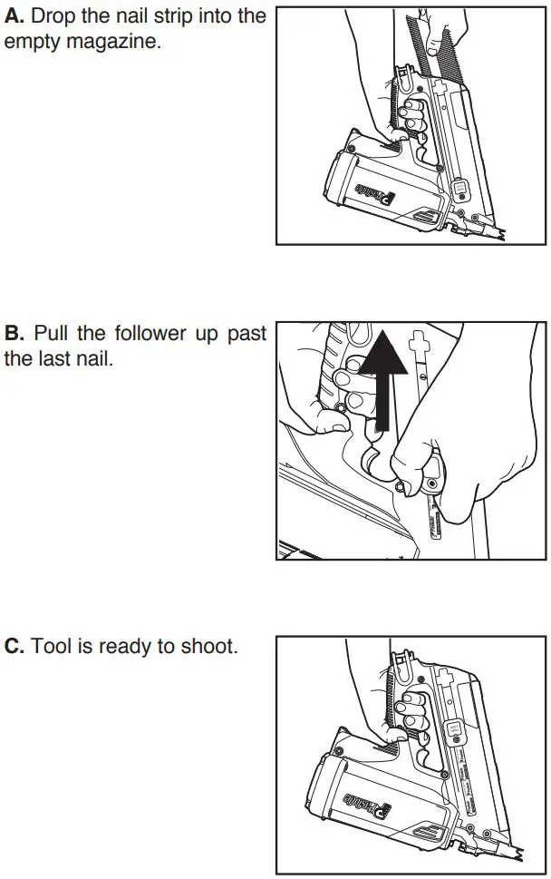 Paslode CFN325XP Cordless Framing Nailer User Manual - Loading Fasteners