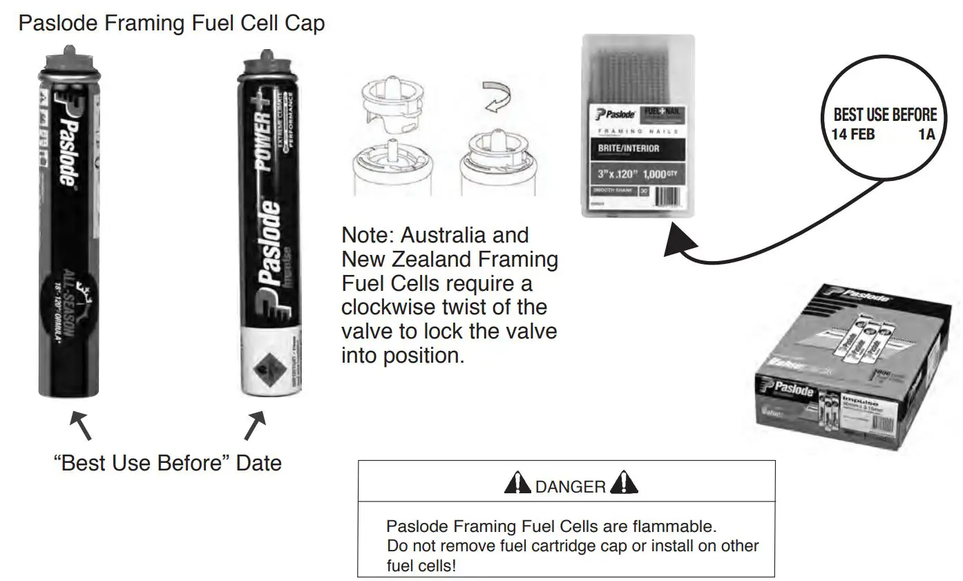 Paslode CFN325XP Cordless Framing Nailer User Manual - Paslode Framing Fuel Cell