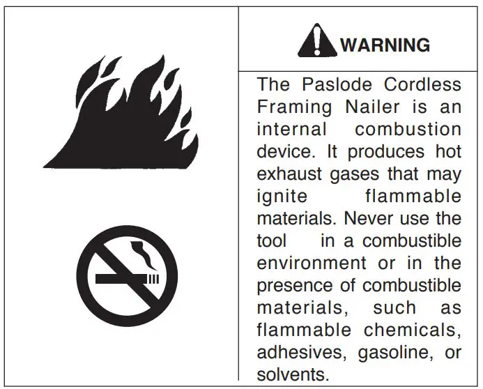 Paslode CFN325XP Cordless Framing Nailer User Manual - Safety Instructions