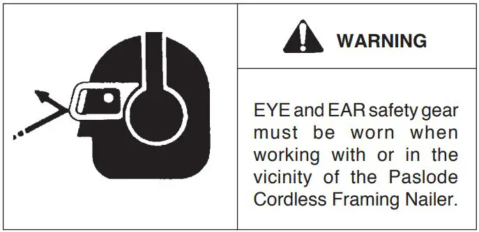 Paslode CFN325XP Cordless Framing Nailer User Manual - Safety Instructions