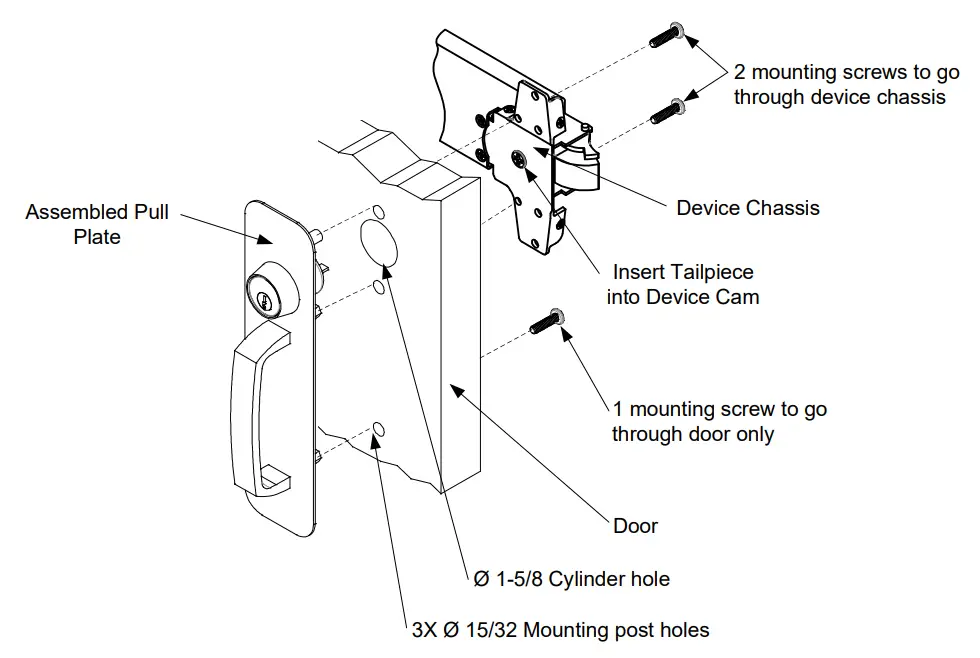 SDC SP403U Saturn Key Retracts Latchbolt - Cylinder 1