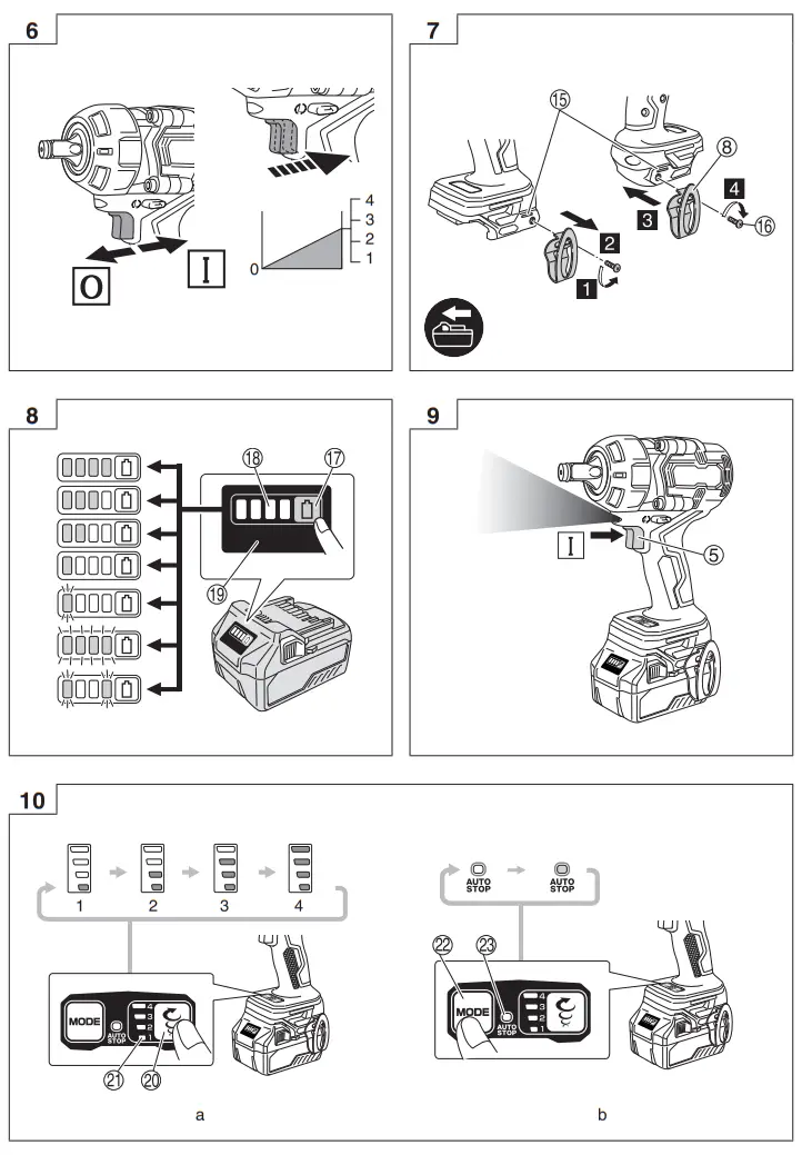 HiKOKI WR 36DE 1 2 Inch Square Drive Impact Wrench - fig 5