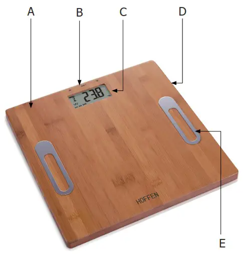HOFFEN BDBC H052 Body Fat Scale - OVERVIEW OF THE APPLIANCE