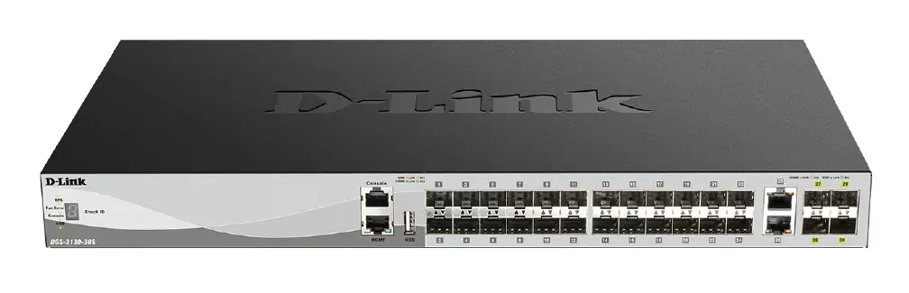 D-Link DGS-3130-30S 24 1000Base-X SFP Ports L3 Stackable Managed Switch PRO