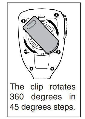 ICOM HM-169IS Water Proof Speaker Microphone - To attach the belt clip