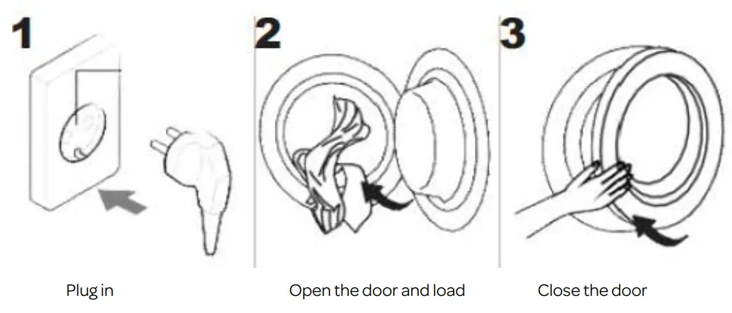 INVENTUM VDW9001B Heat Pump Dryer - PREPARING BEFORE DRYING
