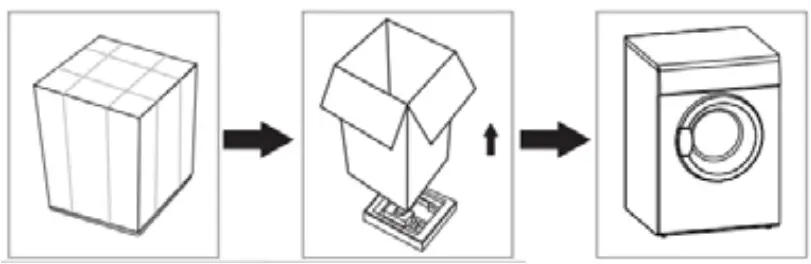 INVENTUM VDW9001B Heat Pump Dryer - UNPACKING THE APPLIANCE