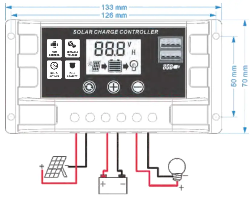 SereneLife 2 Pcs. Portable Mono Solar Panel Starter Kit---- 010