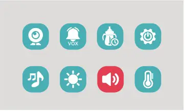 global BC50 5.0 Inch Video Baby Monitor - VOLUME SETTING 1