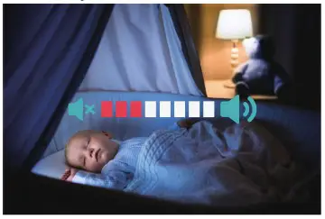 global BC50 5.0 Inch Video Baby Monitor - VOLUME SETTING 2