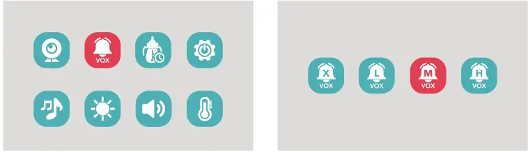 global BC50 5.0 Inch Video Baby Monitor - VOX SETTING 1