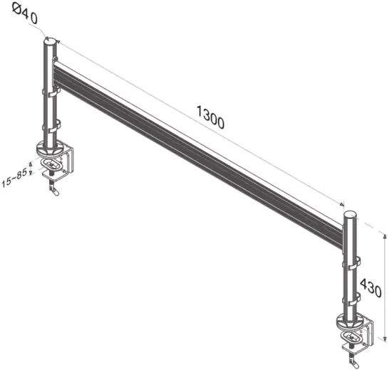 Neomonts FPMA DTB100 Toolbar Mount