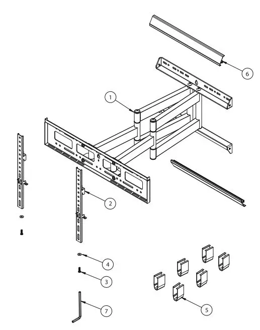 B-TECH-AV-MOUNTS-BT8237-Flat-Screen-Articulating-Wall-Mount-FIG-1