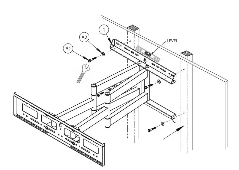 B-TECH-AV-MOUNTS-BT8237-Flat-Screen-Articulating-Wall-Mount-FIG-6