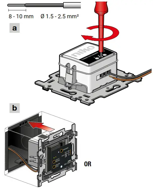 niko Connected Dimmer 3 200W 2 Wire - Installation 1