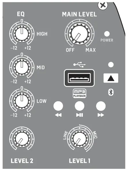 behringer B105D Ultra Compact 50 Watt PA or Monitor Speaker with MP3 Player and Bluetooth Audio Streaming - Getting started1