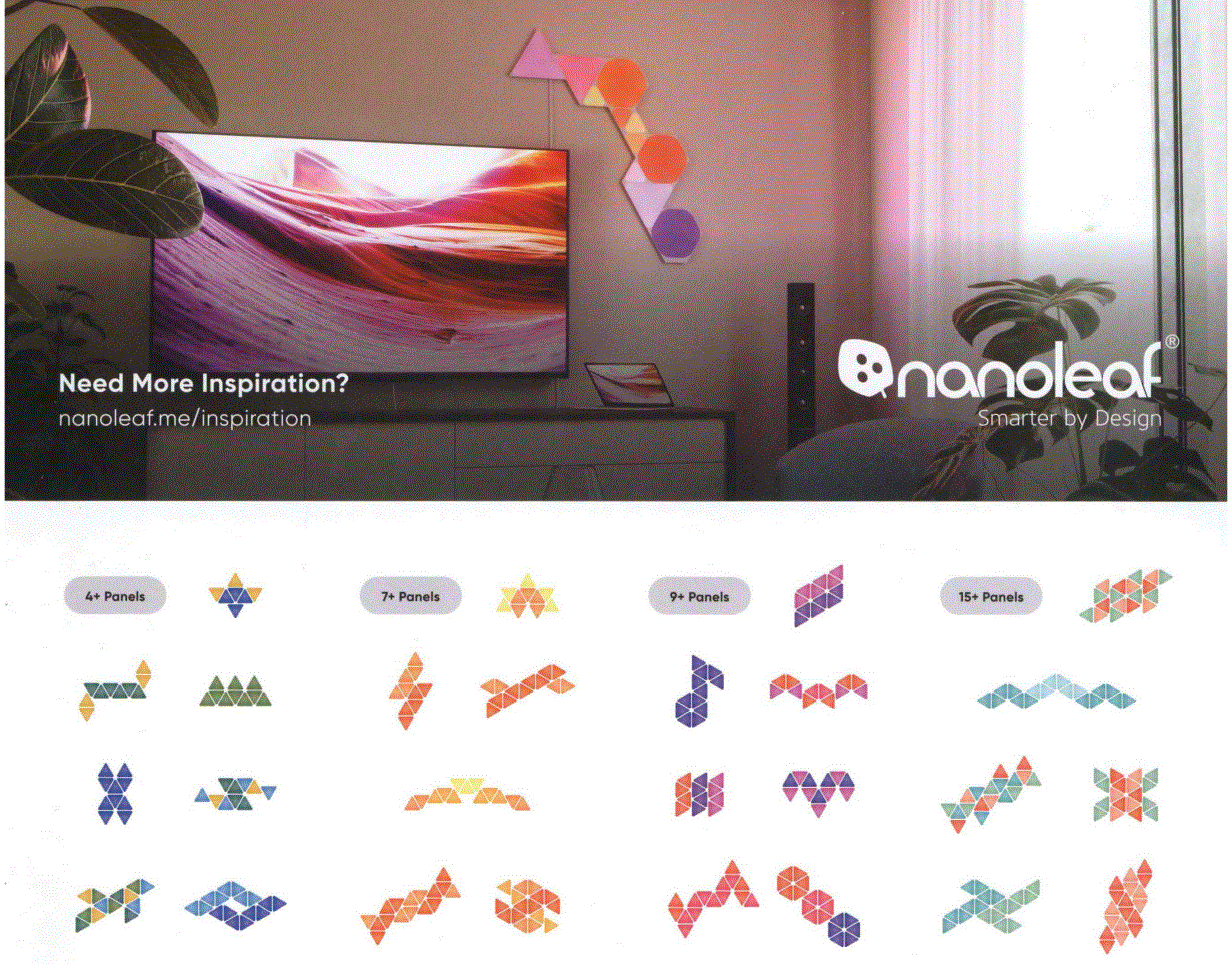 nanoleaf Shapes Triangles Expansion Pack- 3 Pack User Guide - More Product