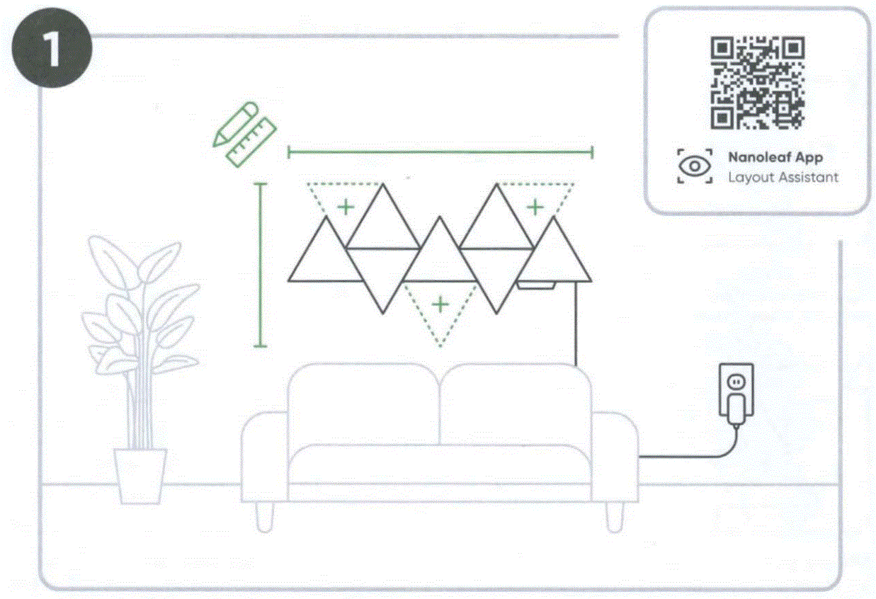 nanoleaf Shapes Triangles Expansion Pack- 3 Pack User Guide - assembly