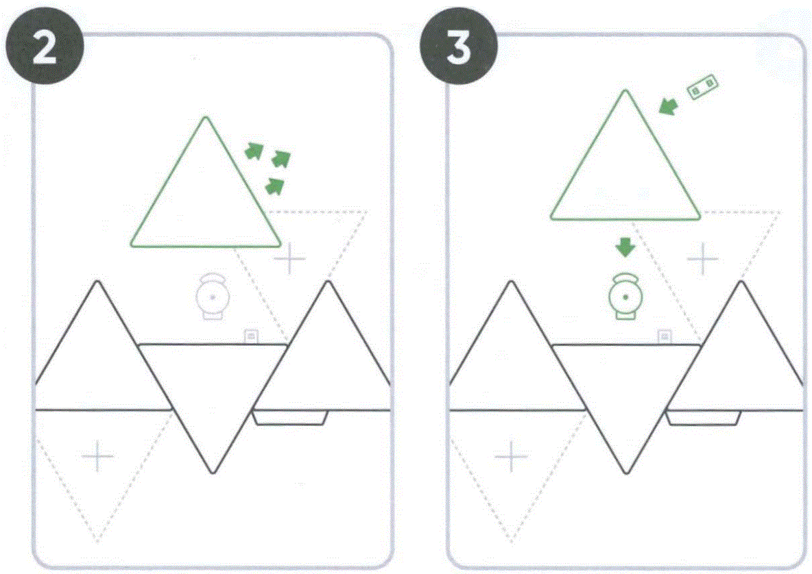 nanoleaf Shapes Triangles Expansion Pack- 3 Pack User Guide - assembly