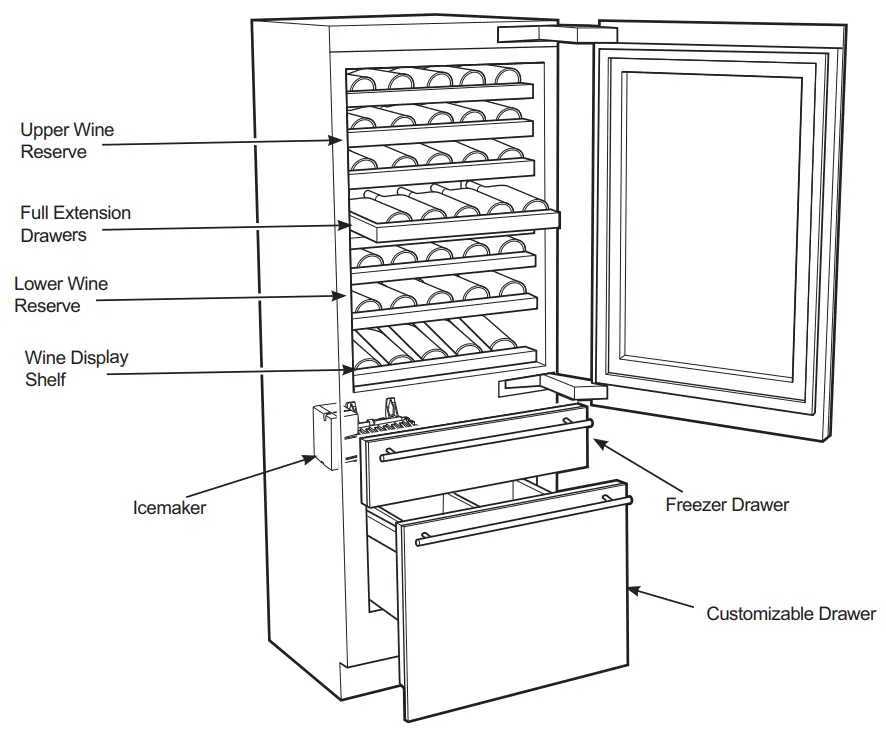 MONOGRAM ZIC303NPPII 30-Inch Integrated Customizable Refrigerator - fig 5