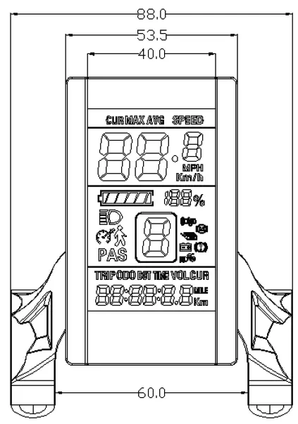 eBikeling S830 Waterproof LCD Display-1