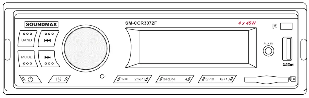 SOUNDMAX SM-CCR3072F USB SD media player