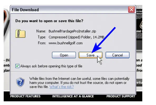 Bushnell 368100 Golf GPS - Click Save.