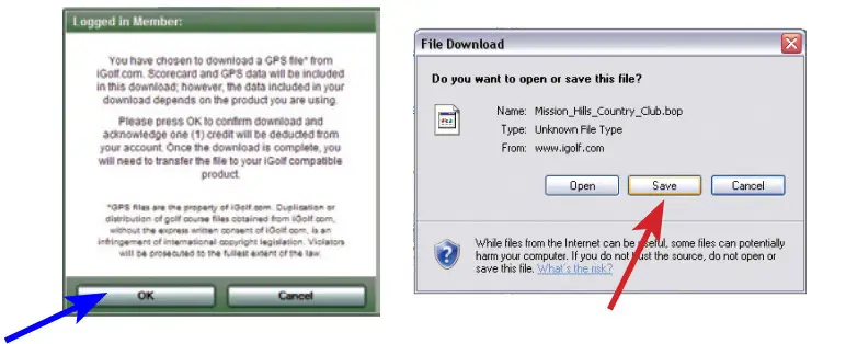 Bushnell 368100 Golf GPS - Click Save