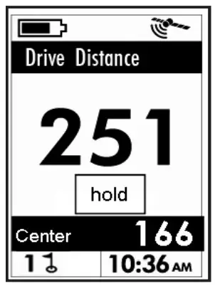 Bushnell 368100 Golf GPS - The Drive Distance Page