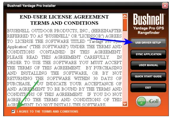 Bushnell 368100 Golf GPS - USB DRIVER SETUP.
