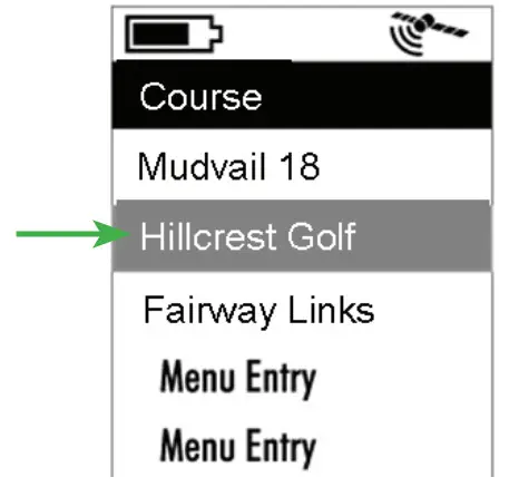 Bushnell 368100 Golf GPS - press ENTER again