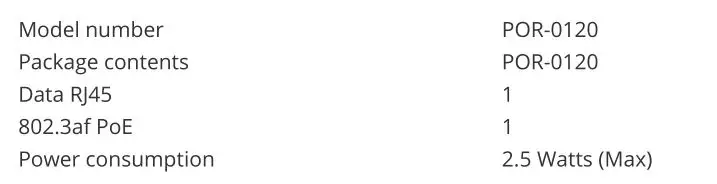level one POR 0120 1 Port RJ 45 Gigabit PoE Repeater - Additional Information 2