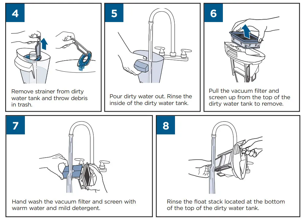 BISSELL 2225F CrossWave Pet Vacuum Cleaner Wash and Mop - Figure 13