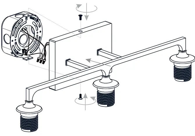 QUOIZEL PRC8624MBK 3 Light Bath Light Brushed Nickel Clear - Fixture Body