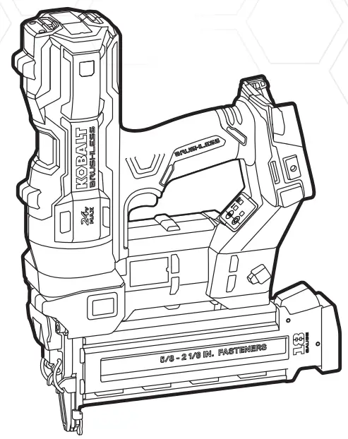 KOBALT 4913877 4965674 KNA 124B-03 18GA Brad Nailer-fig1