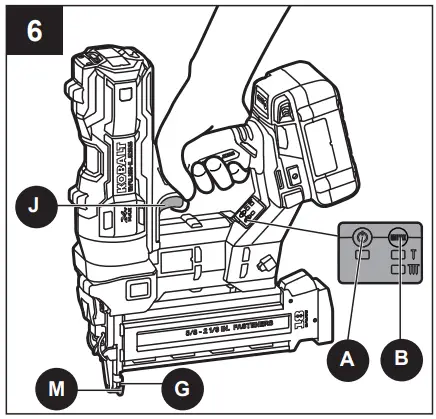 KOBALT 4913877 4965674 KNA 124B-03 18GA Brad Nailer-fig9