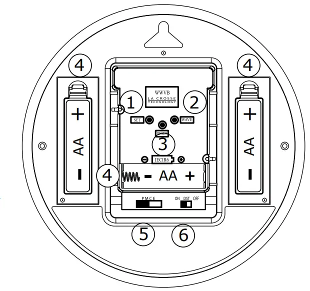 LA CROSSE TECHNOLOGY WT-3126Bx1 12 Inch Atomic Wall Clock-1