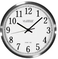 LA CROSSE TECHNOLOGY WT-3126Bx1 12 Inch Atomic Wall Clock-PRODUC T